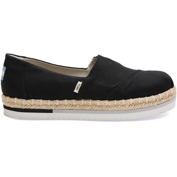 Toms Heritage Canvas Platform Damen Espadrilles schwarz (black)