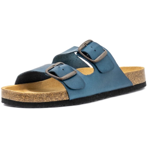 Natural World Zeus Damen Bio-Pantolette Blau (Jeans)