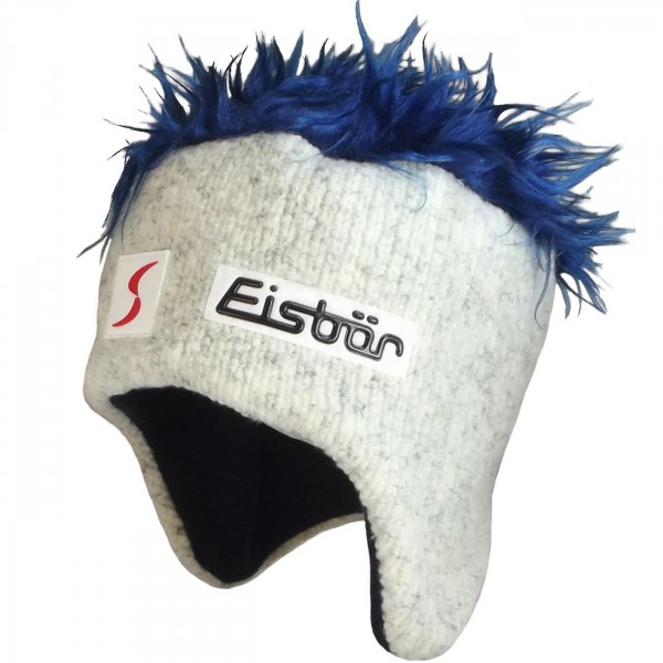 Eisbär Strickmütze Penny SP Kids natur-meliert/blau