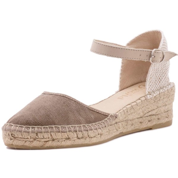 Natural World Cora Damen Keilabsatz-Sandale Beige