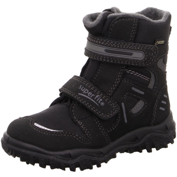 Superfit Gore-Tex Husky2 Klett Kinder Winterstiefel Schwarz/Grau