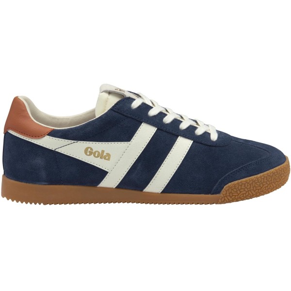 Gola Elan Herren Klassische Sneaker aus Veloursleder Navy/Off White/Moody Orange