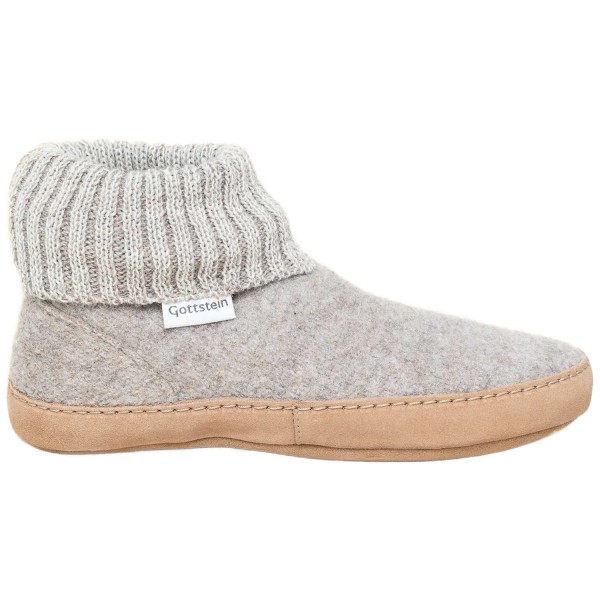Gottstein - Dakota - Unisex Hüttenschuhe mit Ledersohle - Beige