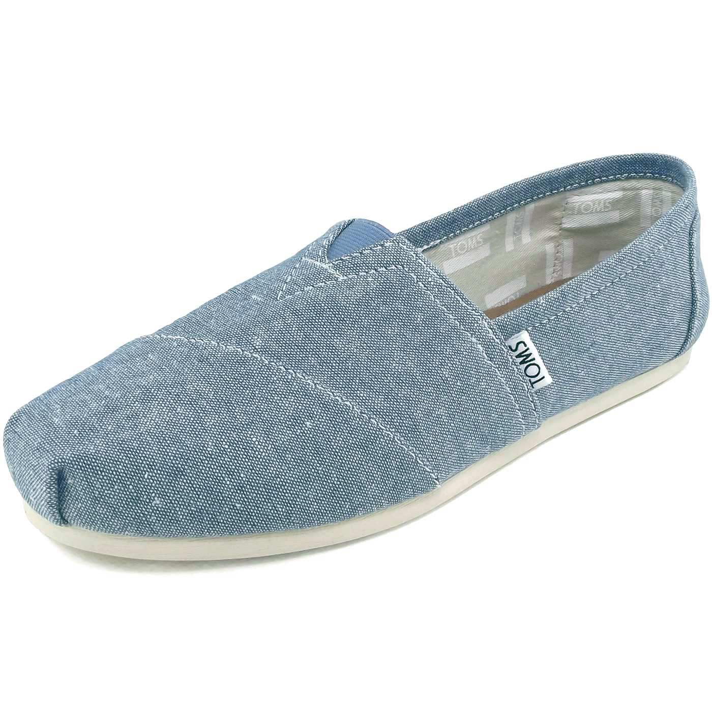 toms blue slub chambray women's classics