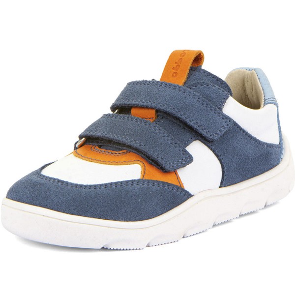 Froddo - Zeru Spring Barefoot - Kinder Barfußschuhe aus Leder - Weiß/Blau (White/Denim)