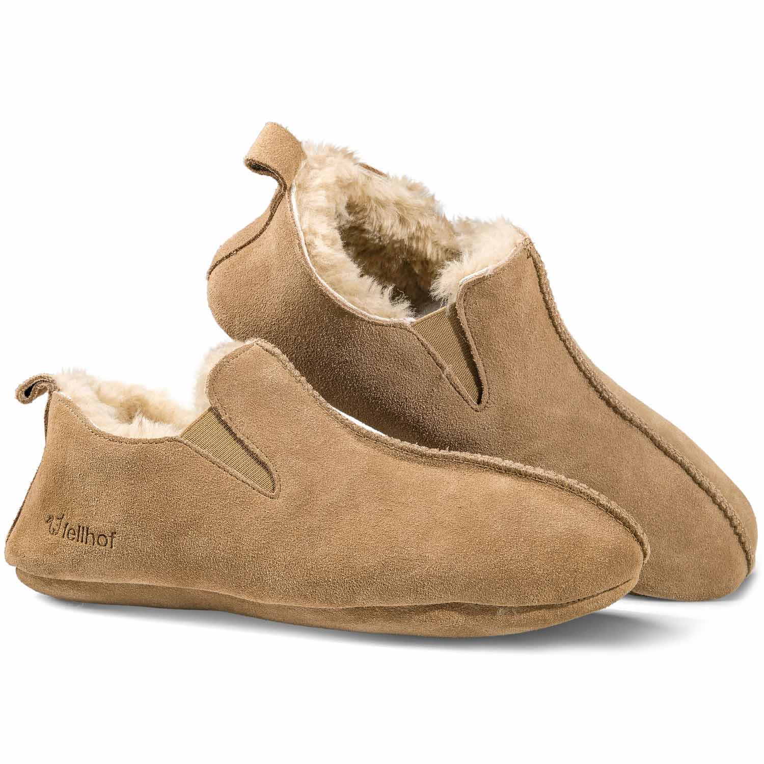 Fellhof - Aladdin - Unisex Alpaca Fur House Shoes - Brown (Braun