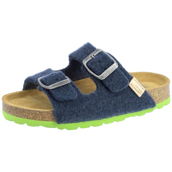 Living Kitzbühel - Wooly Wonder - Kinder Pantolette mit Tieffußbett - Dunkelblau (Nightshadow)