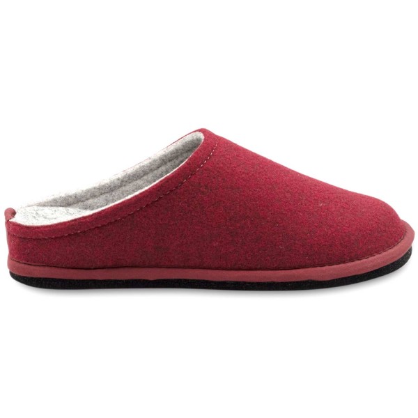 Löwenweiss - Easy Bicolor - Damen Filz-Pantoffel aus Schurwolle - Bordeaux/Grey