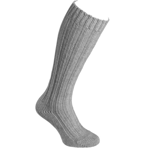 Fellhof Alpaka Stutzen Dick Unisex Woll-Socken grau