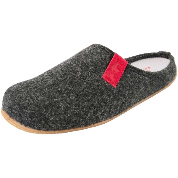 Living Kitzbühel - Ganslernhang - Unisex Pantoffeln aus Schurwolle - Anthrazit