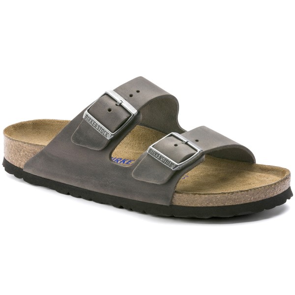 Birkenstock Arizona Weichbettung Damen Sandale Grau (Iron)