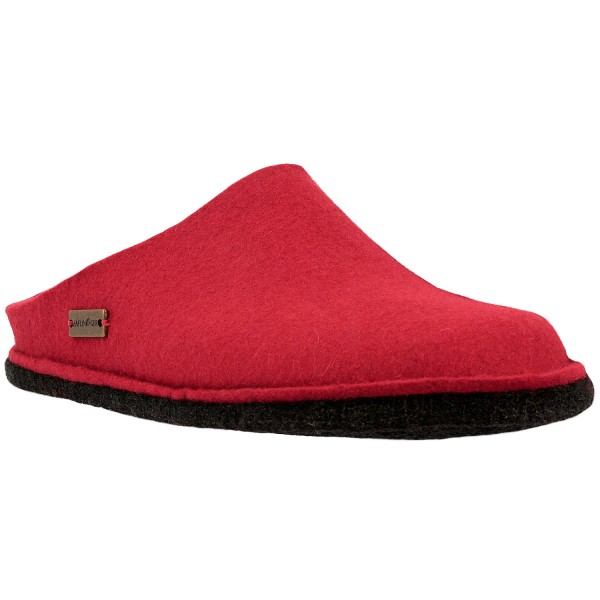 Haflinger Flair Soft Damen Wollfilz-Pantoffel Dunkelrot (Rubin)