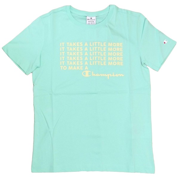 Champion Crewneck T-Shirt Women Cotton Shirt Turquoise (CBG)