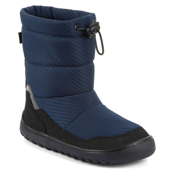 Froddo - FroddoTex Barefoot Up Snow - Kinder Wasserdichte Barfußstiefel mit Wollfutter - Dunkelblau (Black/Blue)