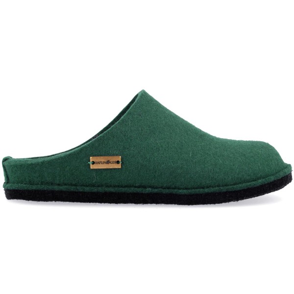 Haflinger - Flair Soft - Unisex Pantoffel aus Wollfilz und Filzsohle - Tannengrün