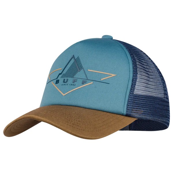 Buff Trucker Cap Unisex Klassiker-Kappe Blau/Braun (Brak Stone Blue)