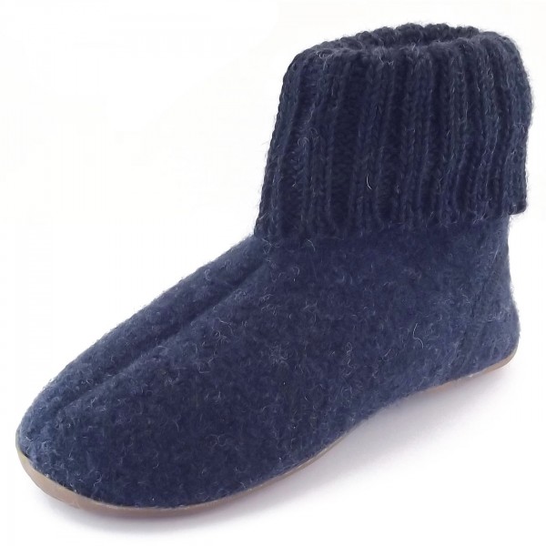 Haflinger Everest Karlo Kinder Hüttenschuhe kapitän-blau