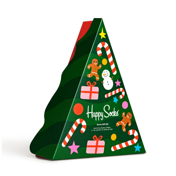 Happy Socks Decoration Time Gift Set 3-Pack Unisex Weihnachtsbaum-Socken Mehrfarbig