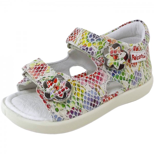 Falcotto by Naturino 1625 Piton Flowers Toddler Sandals white multicolor multicolor