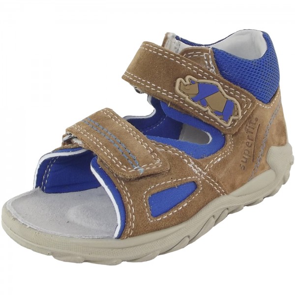 Superfit Flow Kleinkinder Sandale beige/blau (beige kombi)