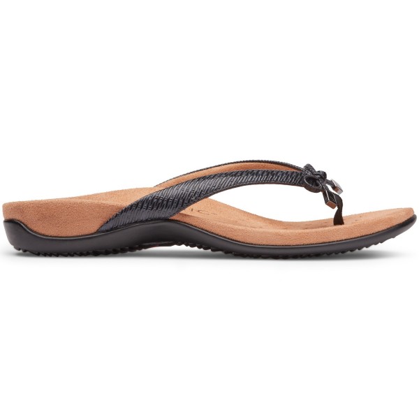 vionic bella ii flip flops black