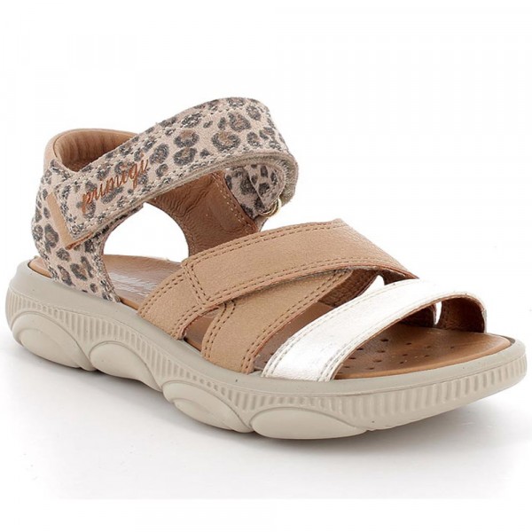 Primigi - Alice - Mädchen Sandale mit Leopardenmuster - Beige/Taupe