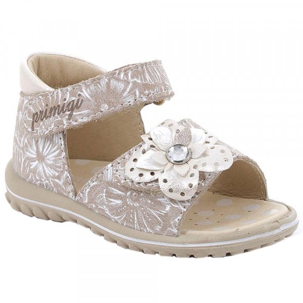 Primigi Baby Sweet Mädchen Leder-Sandale Beige/Weiß
