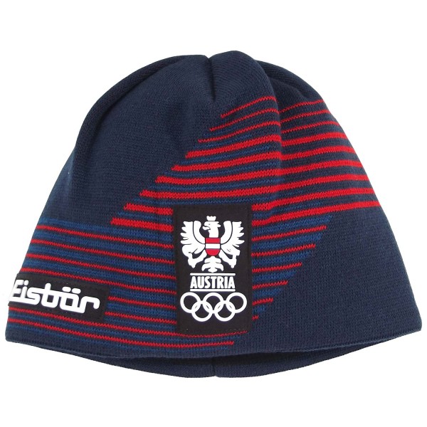 Eisbär Rask Olympia Unisex Wintermütze Dunkelblau/Blau/Rot