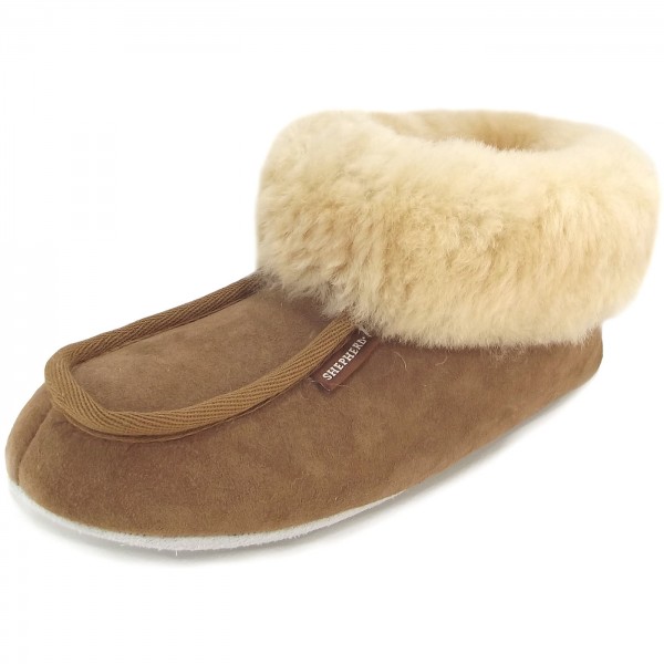 Shepherd Moa Damen Lammfellschuhe braun (chestnut)