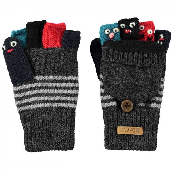 Barts Puppet Bumgloves Kinder Fingerlos-Handschuhe grau/mehrfarbig (dark heather)