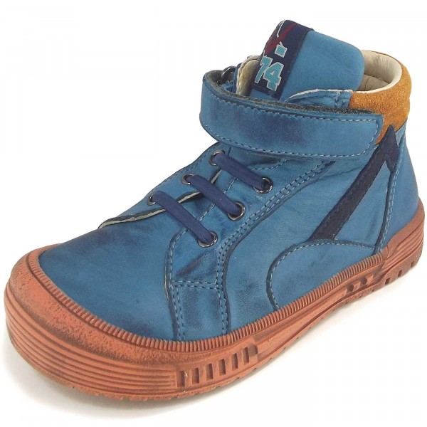 Naturino 3984 Kinder High Top Sneakers petrolblau (avio/ocra/navy)