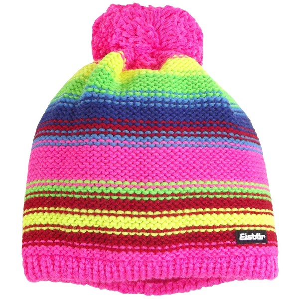 Eisbär Caja Pompon Kids Mädchen Winter-Strickmütze Pink/Mehrfarbig