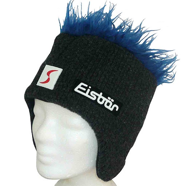 Eisbär Cocker SP Unisex Wuschelhaarmütze anthrazit/blau