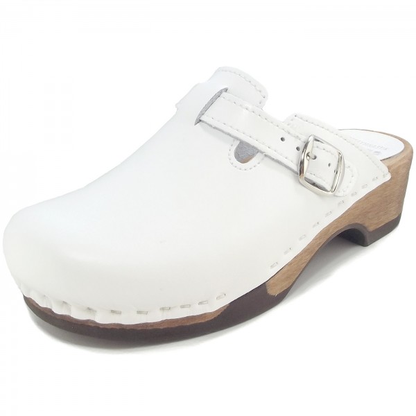 Waltl 1607 Damen Holzclogs wei