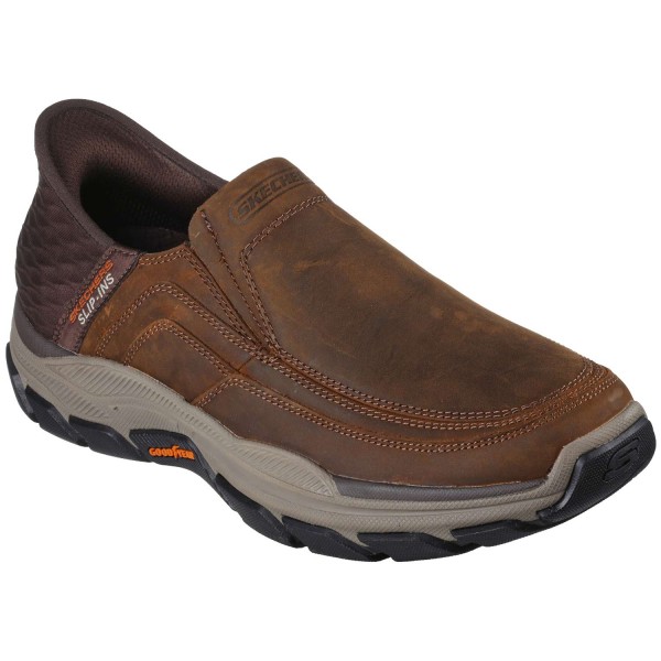 Skechers Slips-ins Respected Elgin Men Comfort Slip On Dark Brown ...