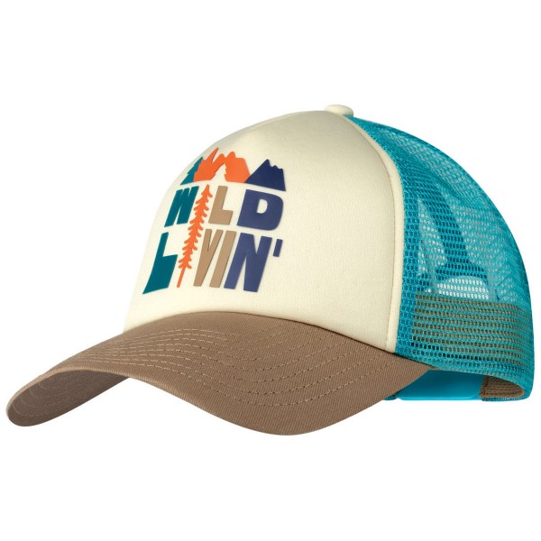 Buff Trucker Cap Herren Klassiker-Kappe Creme/Beige/Türkis (Scen Multi)