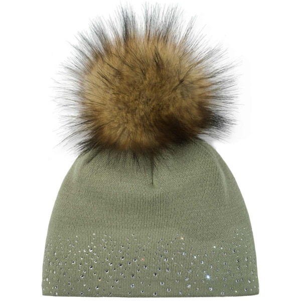 Eisbär - Nalin Lux Crystal MÜ - Damen Wintermütze mit Kristallen - Misty Forest/Real