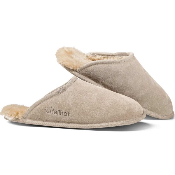Fellhof - Trendy Alpaka - Unisex Lammfell-Pantoffel - Beige (Sand)