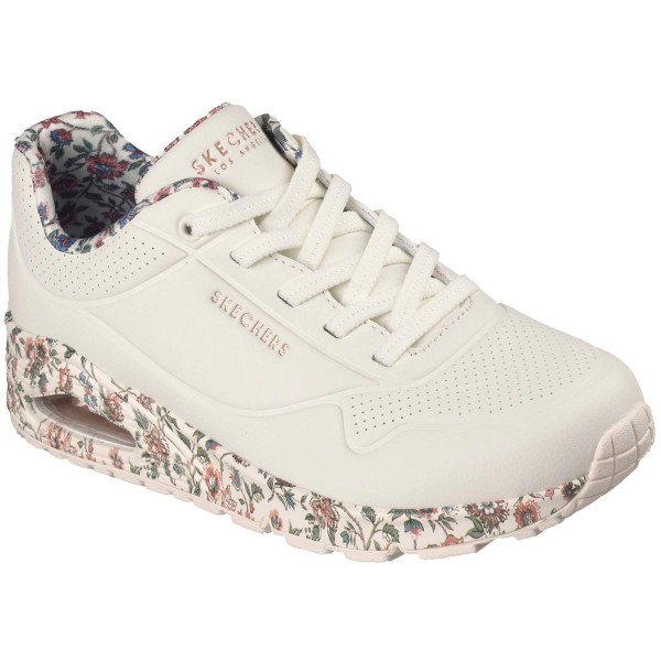 Skechers - Uno - Safari Time - Damen Fashion-Sneaker mit Blumenprint - Cremeweiß (White/Multi)