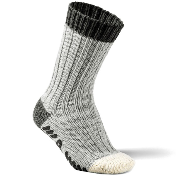 Fellhof Alpaka ABS Unisex Antirutsch-Socken Grau