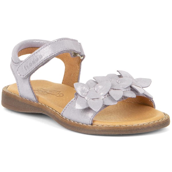 Froddo Lore Flowers Mädchen Leder-Sandalen mit Klettverschluss Lila (Lavender)