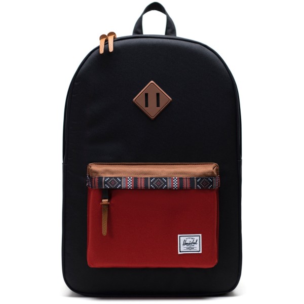 Herschel Heritage Unisex Rucksack Black/Saddle/Ketchup