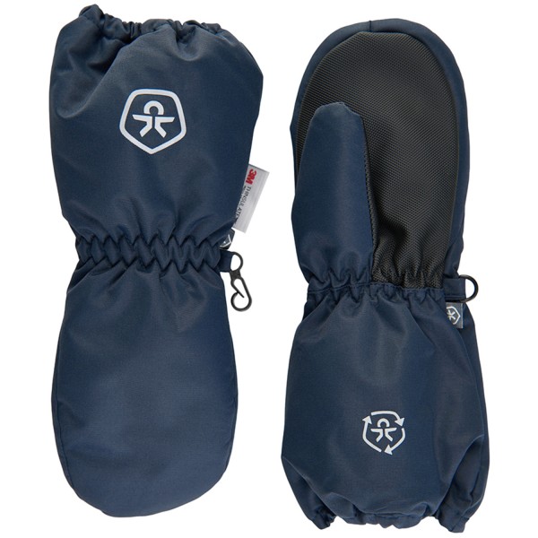 Color Kids Waterproof Mittens Long Kinder Wasserdichte Fäustlinge Dunkelblau (Total Eclipse)