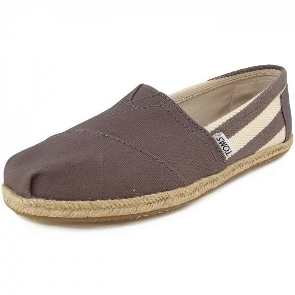 Toms Classic Stripe University Wm Damen Espadrilles dunkelgrau (dk grey)