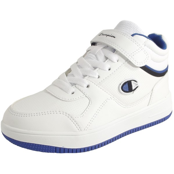 Champion Rebound Vintage Kinder Basketballschuh Weiß (WHT/NBK/BLUE)