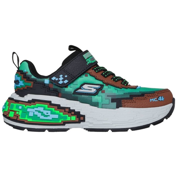 Skechers - Mega-Craft 4K - Kinder Sneaker im Pixel-Look - Braun/Mehrfarbig