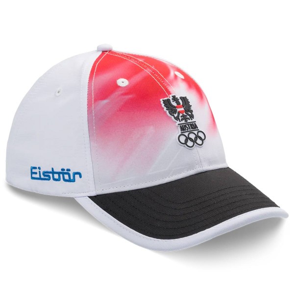 Eisbär - Val di Fiemme Cap ÖOC - Unisex Olympia Kappe - Rot/Weiß