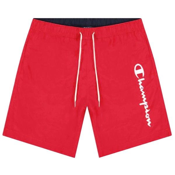 Champion Board Shorts Logo Print Herren Badehose Rot (LLR/NNY)