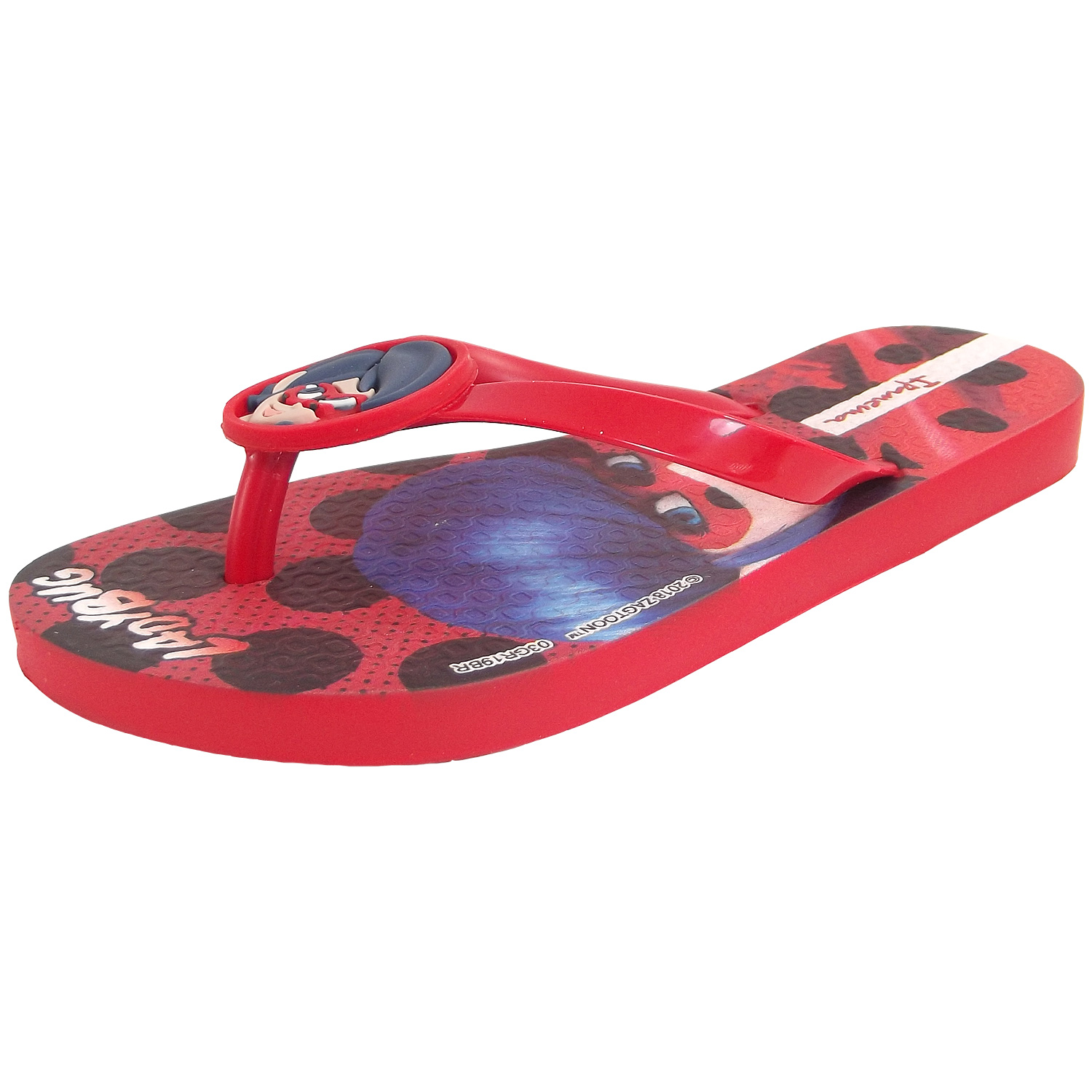 girls red flip flops