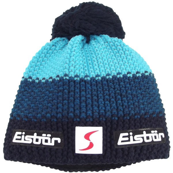 Eisbär Star Pompon SP Kids Kinder Strickmütze dunkelblau/blau/türkis
